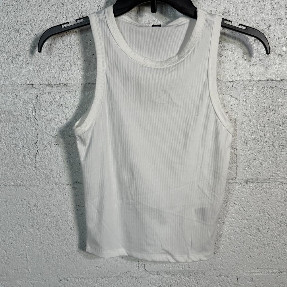 Cotton on Women's Active Rib Tank Top - white XS